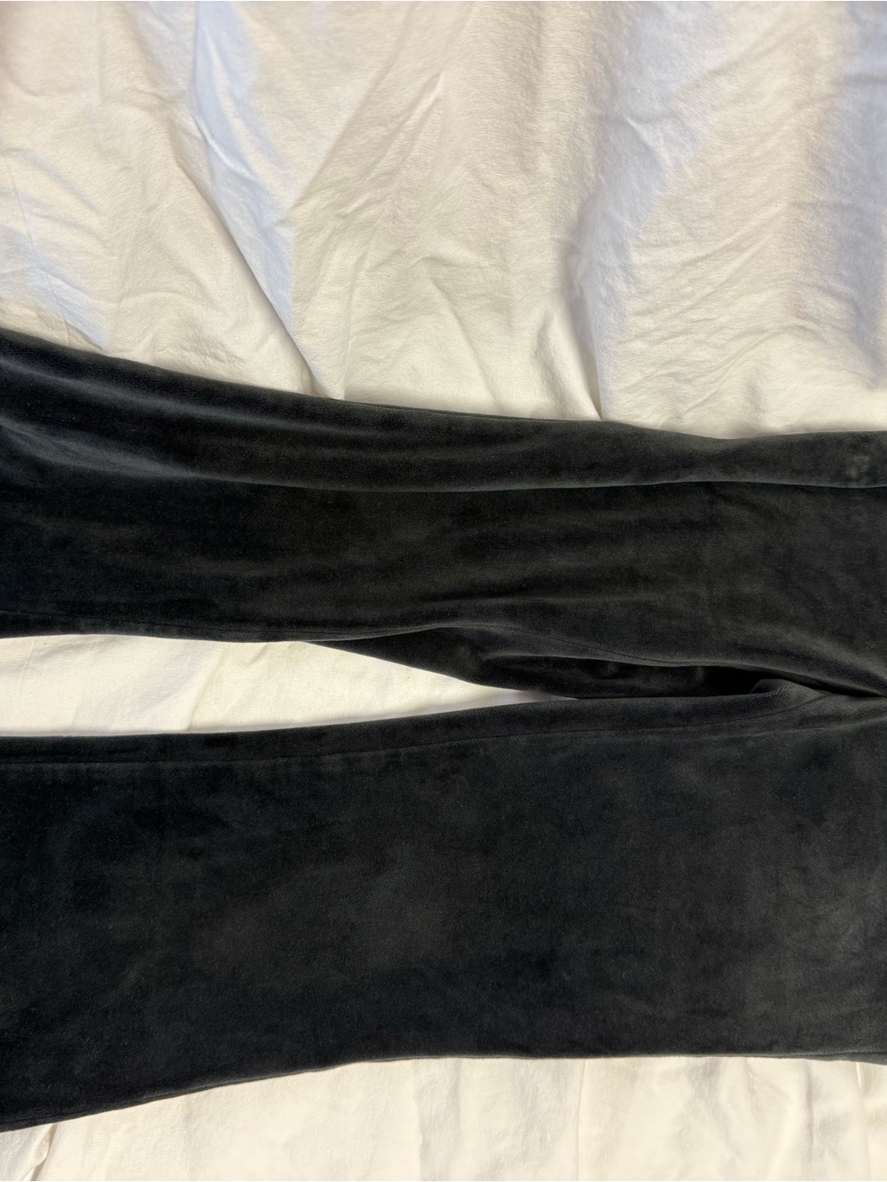 Hanna Andersson Black Velour Flare Joggers